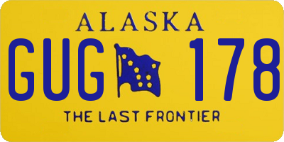 AK license plate GUG178