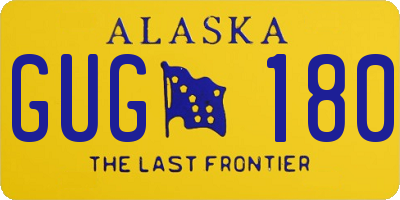 AK license plate GUG180