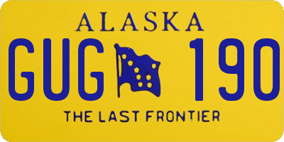 AK license plate GUG190