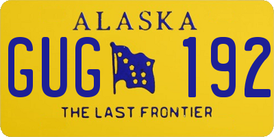 AK license plate GUG192