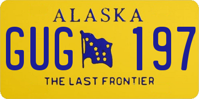 AK license plate GUG197