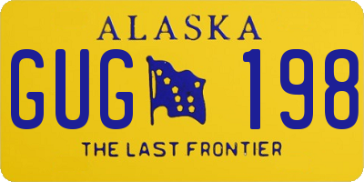 AK license plate GUG198