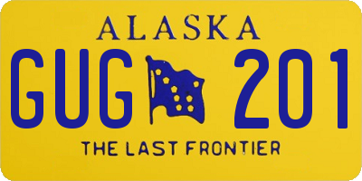 AK license plate GUG201