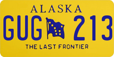AK license plate GUG213