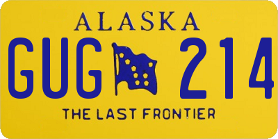 AK license plate GUG214