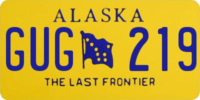 AK license plate GUG219