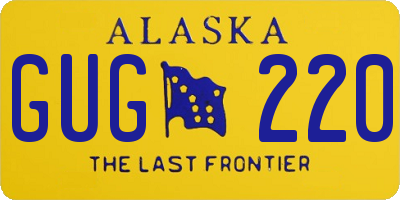 AK license plate GUG220
