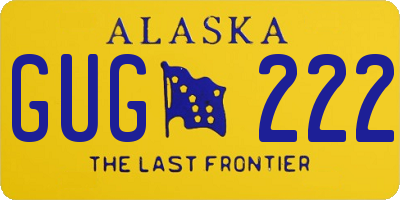 AK license plate GUG222