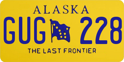 AK license plate GUG228