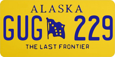 AK license plate GUG229