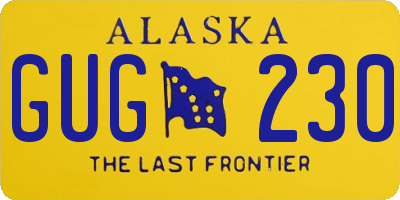 AK license plate GUG230