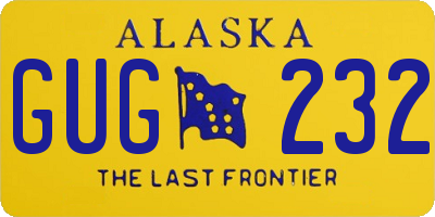 AK license plate GUG232