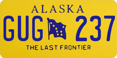 AK license plate GUG237