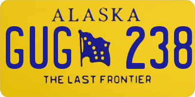 AK license plate GUG238
