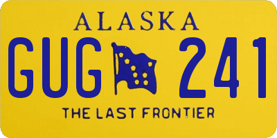 AK license plate GUG241