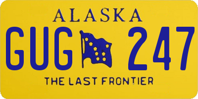 AK license plate GUG247