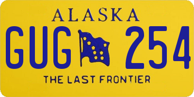 AK license plate GUG254