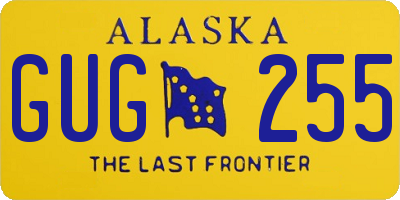 AK license plate GUG255