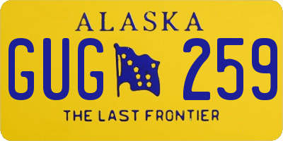 AK license plate GUG259