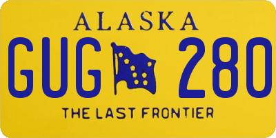 AK license plate GUG280