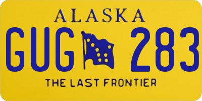 AK license plate GUG283