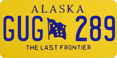 AK license plate GUG289