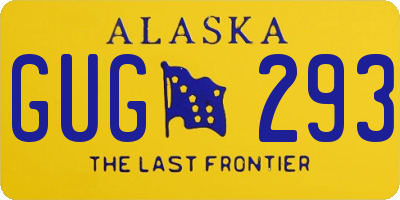 AK license plate GUG293