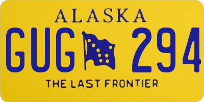 AK license plate GUG294