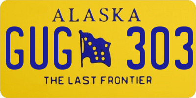 AK license plate GUG303