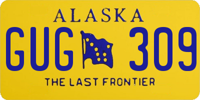 AK license plate GUG309