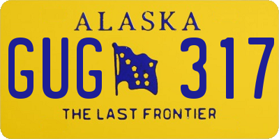 AK license plate GUG317