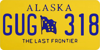 AK license plate GUG318