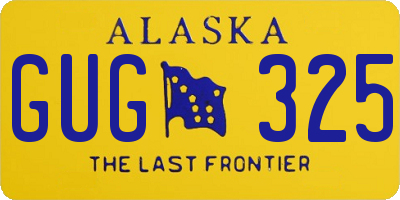 AK license plate GUG325