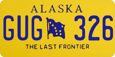 AK license plate GUG326