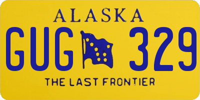 AK license plate GUG329