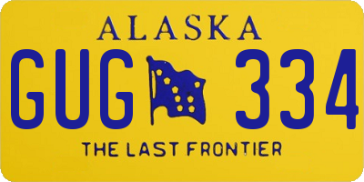 AK license plate GUG334