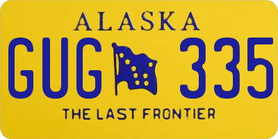 AK license plate GUG335