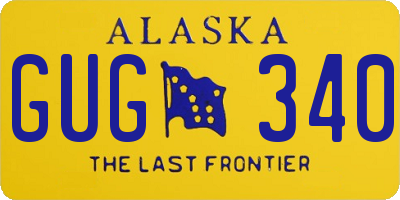 AK license plate GUG340