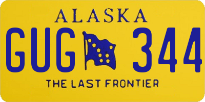 AK license plate GUG344