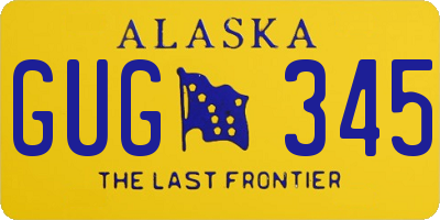 AK license plate GUG345