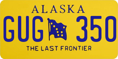 AK license plate GUG350