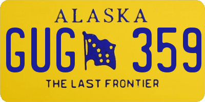 AK license plate GUG359