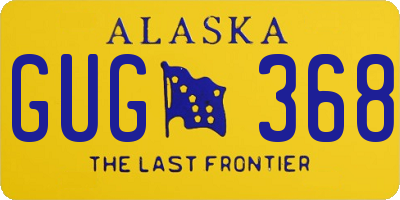 AK license plate GUG368