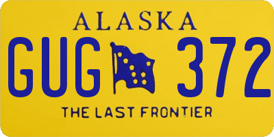 AK license plate GUG372