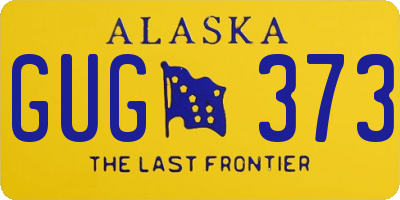 AK license plate GUG373