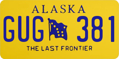 AK license plate GUG381