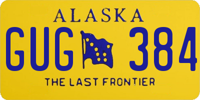 AK license plate GUG384