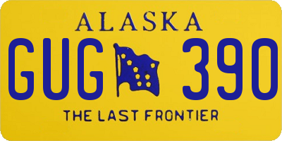 AK license plate GUG390