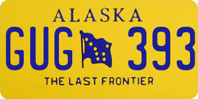 AK license plate GUG393