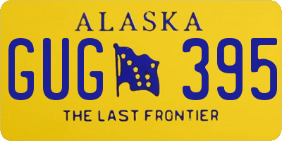 AK license plate GUG395